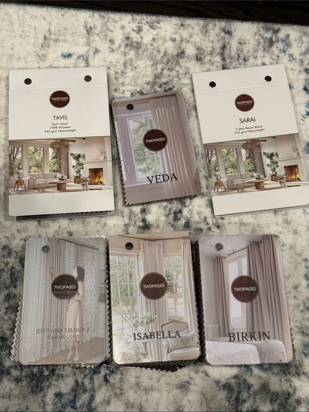 TWOPAGES Curtain Fabric Sample Sets